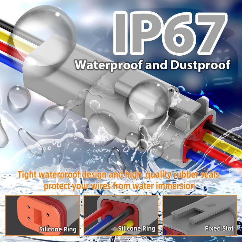 Laisomeke 4 Pin Electrical Connector Waterproof Connector,Male and Female Way