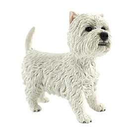 Leonardo Collection West Highland Terrier Figure, Stone, White, 10 x 4 x 14 cm