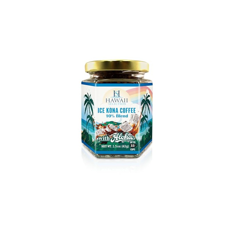 Hawaii Selection/Instant Kona Ice Coffee/ 10% Blend/ 1.5oz (43g)
