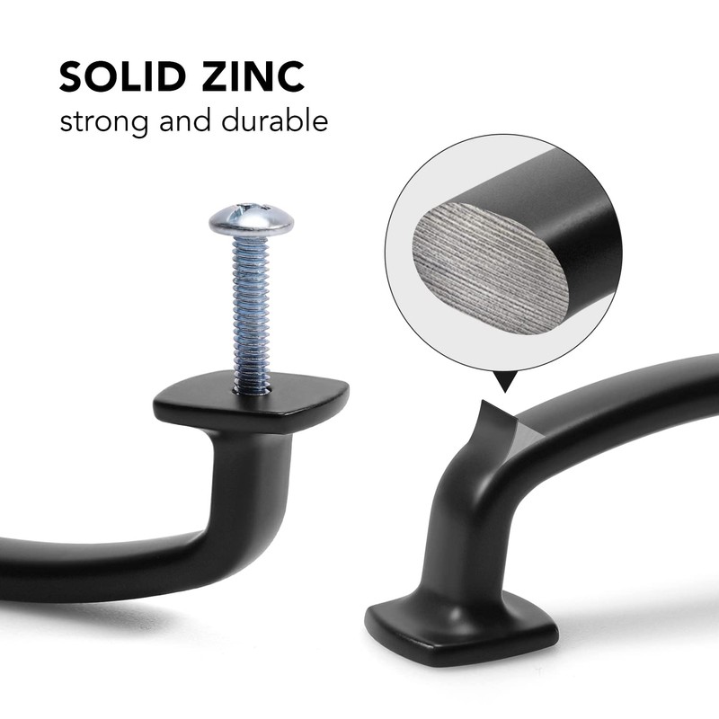 Ravinte Arch Cabinet Pulls Solid 10 Pack 5 Inch Matte