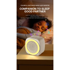 Xkey Portable White Noise Machine, Mini White Noise Sound Machine with Nursery Lamp, Mood Lighting, 7 Colors Night Light, 26 Soothing Sounds for Baby/Adult 4 Timer, Memory Function, Touch Control for Travel Camping Home and Office (RGB-1Pack, ONE SIZE)