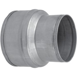 VezoWorks 4" to 3" Inch Duct Pipe Adapter - Galvanized Steel HVAC Ducting Reducer for Ventilation - PVC Pipe, Hose Coupler - Heavy Duty Exhaust, Air Conditioner Fittings - Vent Flange Connector
