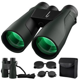 Aurosports 15 x 56 Binoculars for Adults - HD Binoculars for Bird Watching Large View with BAK4 Prism Low Light Vision - Easy Focus Lightweight Binoculars for Hunting Hiking Cruise Travel (Black)