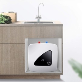 Portable Electric Hot Water Heater Tank with LCD Display, Instant Boiler Mini Electric Hot Water Heater Adjustable Temperature from 86℉-149℉ for Kitchen Bathroom 1500W 8L