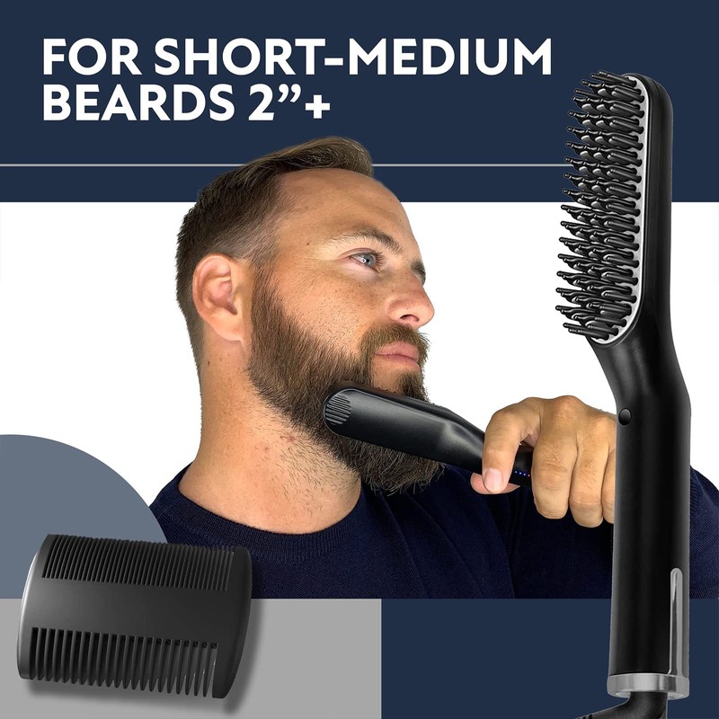 Beard straightener of men - straightening brush, original heated beard