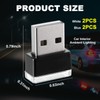 Ziciner 4 PCS USB LED Car Interior Atmosphere Lamp, Portable