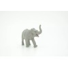 Safari Asian Elephant Toy, Grey, Rubber Animal, Realistic Model Gift,