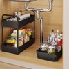 Buzowruil Rolling Storage Cart 3 Tier Organizer Mobile Shelving Unit