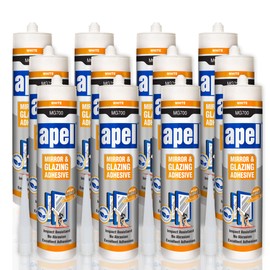 Mirror Adhesive (12 x 9.8 fl oz) 100% Silicone Fast Curing Construction Adhesive 12 Pack