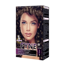 FYNE Light Brown Permanent Hair Dye for Women - Home Hair Color Cream with Built-in Conditioner - Gentle, Long-Lasting, Easy to Use, Suitable for All Hair Types - Achieve Salon-Quality Results at Home