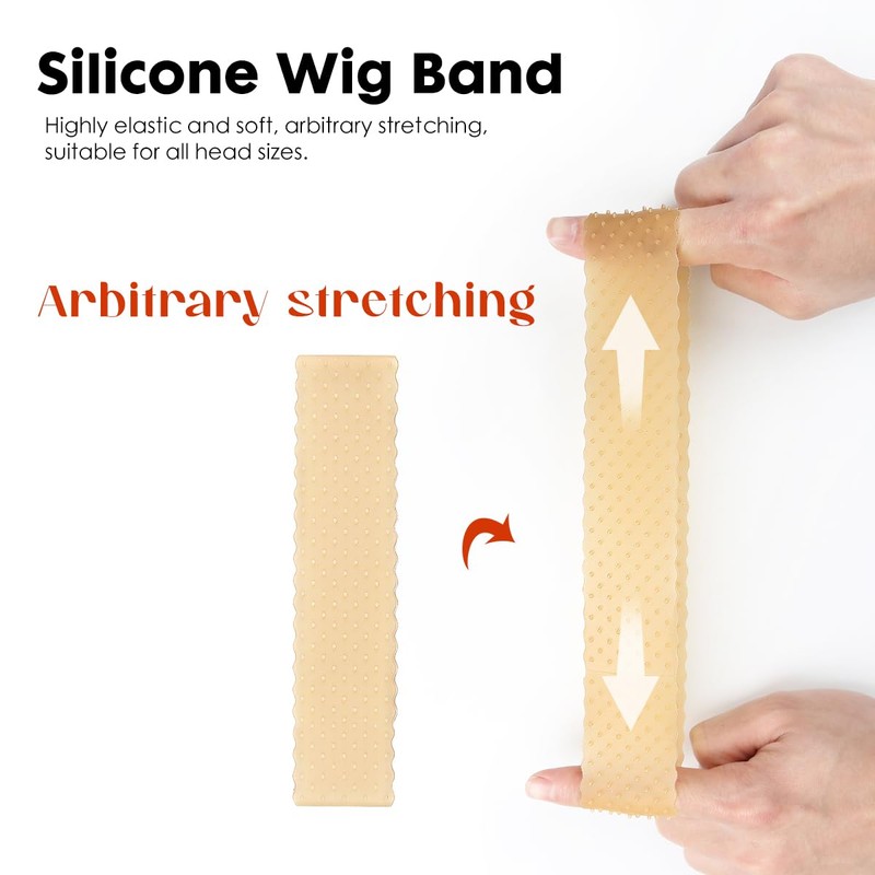 Yuest 3 Pcs Silicone Wig Grip Bands for Lace Front