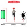 MKBKLLJY 18 Pcs 7mm Mini Round Push Button Switch 1A