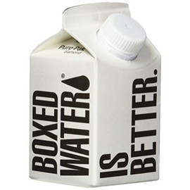Boxed Water 8.5 oz. (Single Unit) – Purified Drinking Water Plant-Based Cartons, 100% Recyclable, BPA-Free, Refillable Cartons, Sustainable Alternative