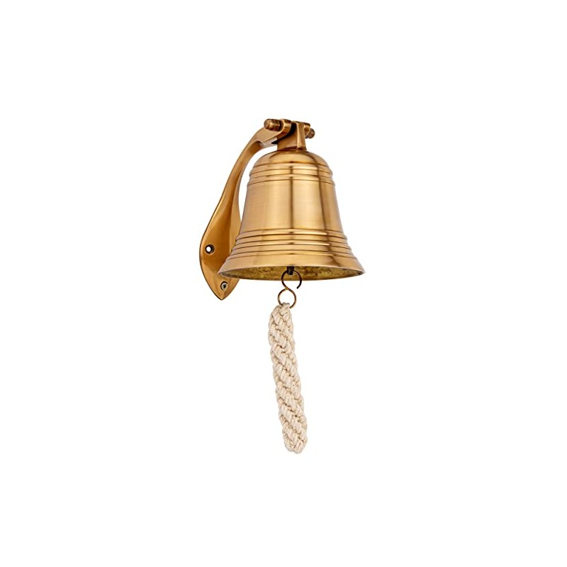 NKlaus 11576 Ship Bell Antique Brass with Holder Ribbon 10