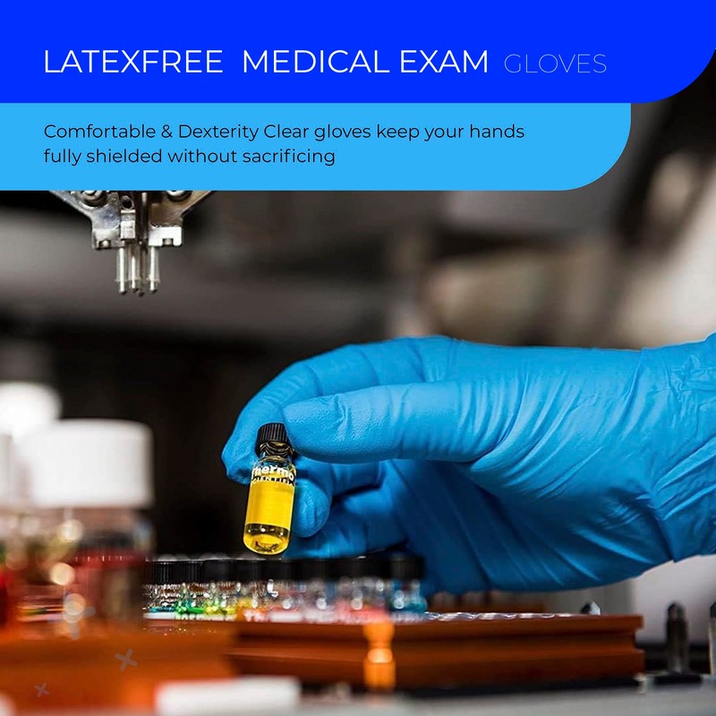 K-MART Gloveman Blue Vinyl Disposable Gloves (Box of 100) (Large)