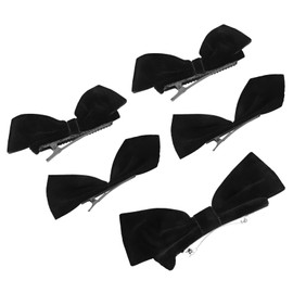 BIUDECO Chic French Style Velvet Bow Hair Clip Women Hairpin Elegant Hairwear 4pcs Pack