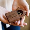 MUUJEE Always and Forever Ring Box - Engraved Wooden Ring