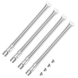 QuliMetal 19.5" Grill Burner for Weber Genesis 300, Genesis E330 E320 E310 S310 S320 S330 Gas Grill with Front Control Knob, 304 Stainless Steel 62752 Burner Replace Genesis e330 Burner Tubes, 4 Pack