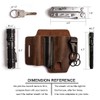 Gentlestache Multitool Sheath for Belt, Leatherman Sheath for Men, Leather