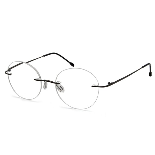 Eyekepper Frameless Reading Glasses Women - Round Rimless Readers Men