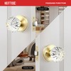 Heittis 1 Pack Passage Glass Door Knob,Passage Function Interior Door