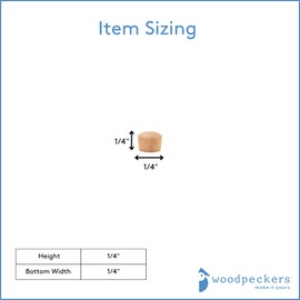 Wood Screw Covers 1/4 inch Oak Round-Head Screw Hole Plugs - Pack of 25 by Woodpeckers