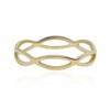 Sterling Silver Infinite Thumb Rings for Women Gold Pleated Stackable