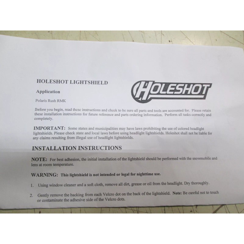 HOLESHOT HEADLIGHT GUARD / POLARIS 11-14' POL RMK/RUSH LIGHT SHIELD