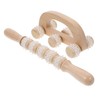 Anneome 2pcs Wooden Massage Roller Stick Set Scalp Body Gua