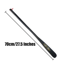 Y-Nut Vietnam Redwood Shoe Horn,Long Wooden Shoe Slider Stick, 27.5 in, Black