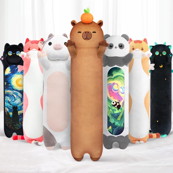 Mewaii Long Capybara Plush 5 Sizes, 120% Extra Filling Giant