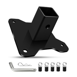 2" UTV Receiver Hitch Fits for Polaris RZR XP/XP 4 1000 XP1000 2014-2022, Heavy Duty Steel UTV Hitch Receiver with Tie Down Bed Anchors and Hitch Pin Clip, Bolt-on Installation