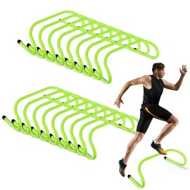 Wettarn 18 Pcs 6" Speed Training Hurdles Agility Training Hurdles Durable Training Hurdle Agility Plyometric and All Purpose Speed Training Hurdle Equipment for Athletes, Soccer, Basketball(Green)