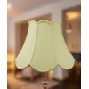 9x18x13 Scalloped Bell Lampshade Eggshell with Brass Spider fitter -
