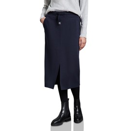 Street One Women's Paperbag Jogging Skirt, Deep Tint Blue