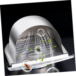 TEHAUX Stainless Steel U Shape Exhaust Vent Cover Wall Mounted Outdoor Exhaust Cap with Mesh Screen for Rain Protection and Ventilation Kitchens and Bathrooms