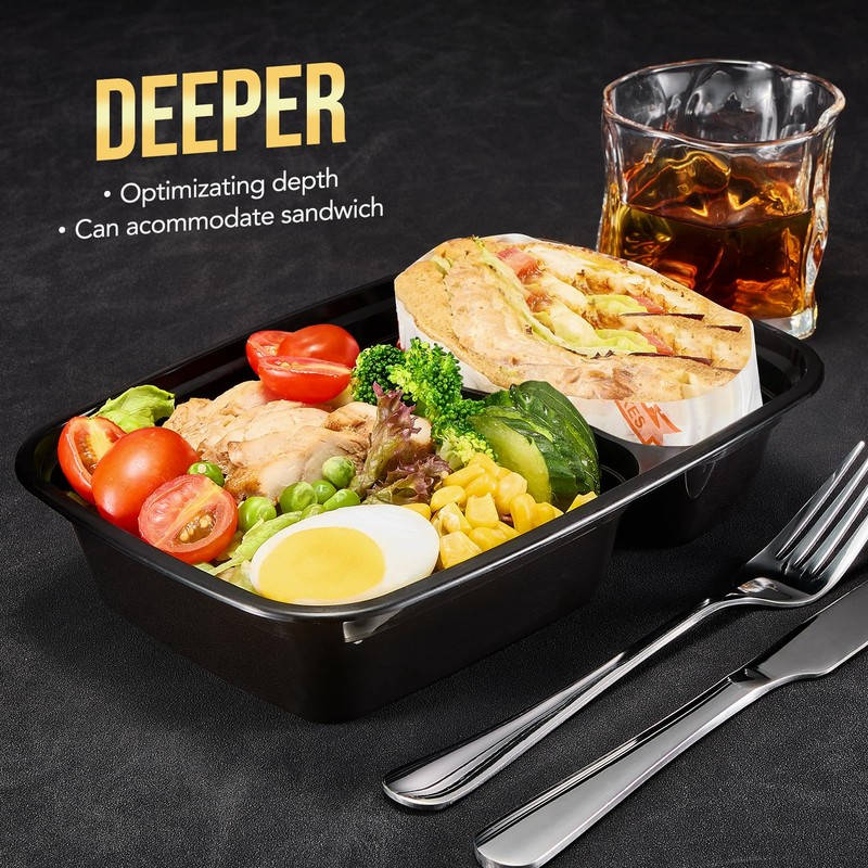 Glotoch 10 Pack 32OZ Meal Prep Containers Reusable Microwave Safe,Extra