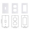 55Pcs Wall Plate Insulation Gasket, White Outlet Insulation Foam Replacement
