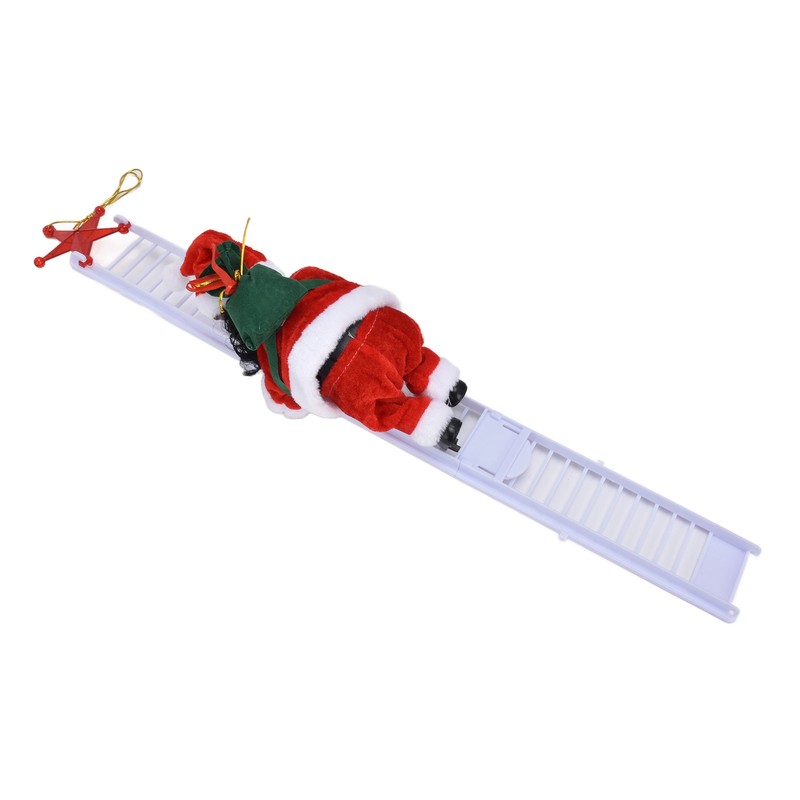 Electric Santa Claus Toy Black Race Climbing Christmas Tree Decorations