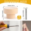 Uskerb Eco-Friendly Wooden Drawer Knobs - 12 Pcs Set with