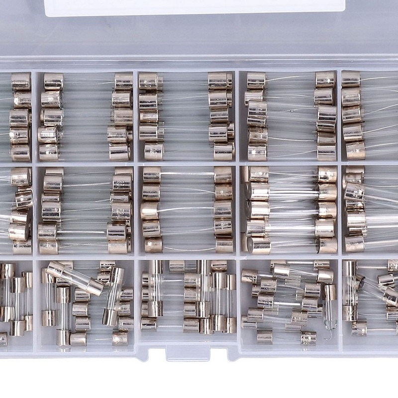 150Pcs Glass Fuses Alloy Tube Fuse Assorted Kit for Household