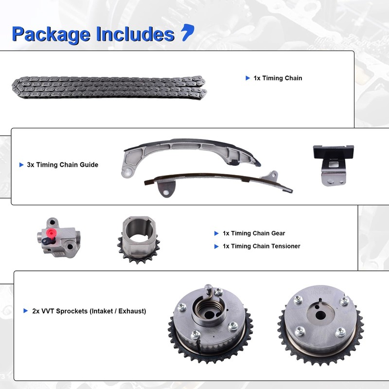 Timing Chain Kit with VVT Sprocket for 2009-2014 Toyota Camry,