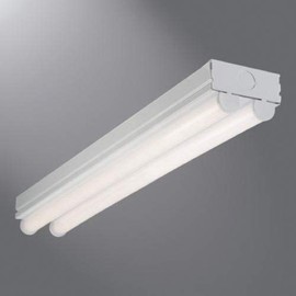 Metalux 4ST2L4040R Non-Dimmable Linear Strip Light, (1) LED Lamp, 39 W Fixture, 120/277 VAC, White Powder Coated Housing