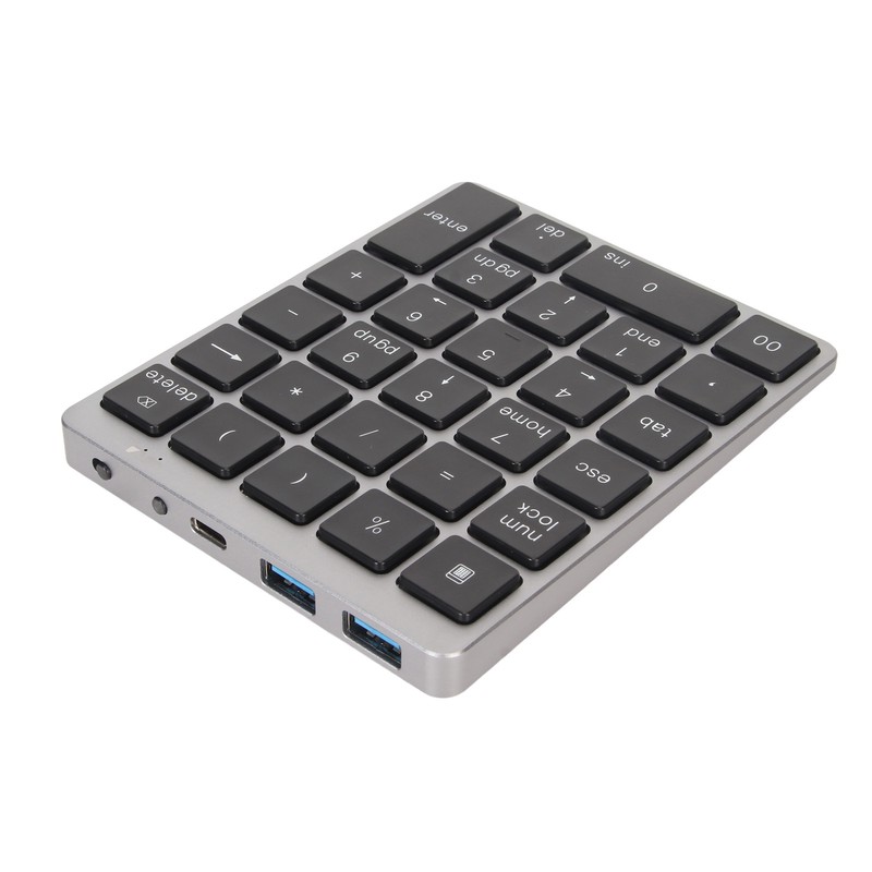 Numeric Keyboard Mini USB Rechargeable Wired 28 Keys Thin Portable