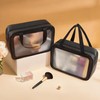 Clear Travel 2 Pack Toiletries Bag Makeup Thickened PVC Waterproof