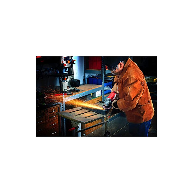 Powerbuilt 5-Inch Variable Speed Angle Grinder, 10 Amp Motor, 6-Speed