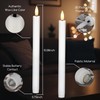 SEHNSY White Flameless Taper Candles with Remote and Timer, 10.1"