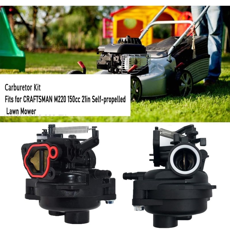 LIZAPUS Carburetor Assembly Compatible with CRAFTSMAN M220 150cc 21in Self-propelled
