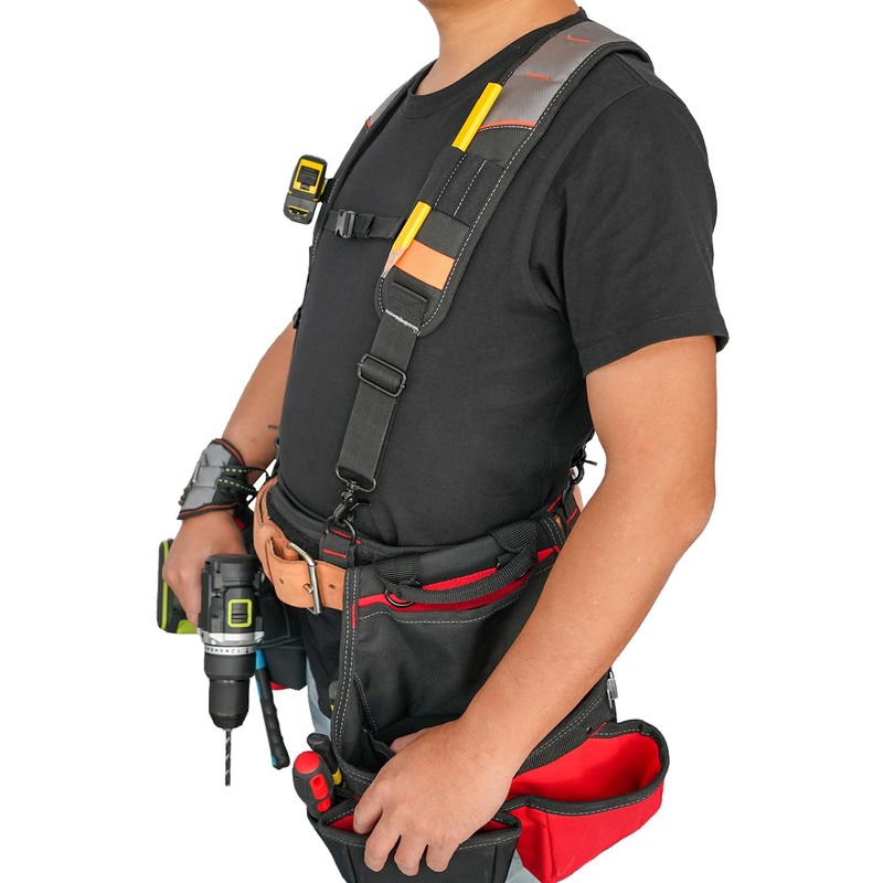 KUNN Tool Belt Suspender with Magnetic Wristband for Framer Carpenter