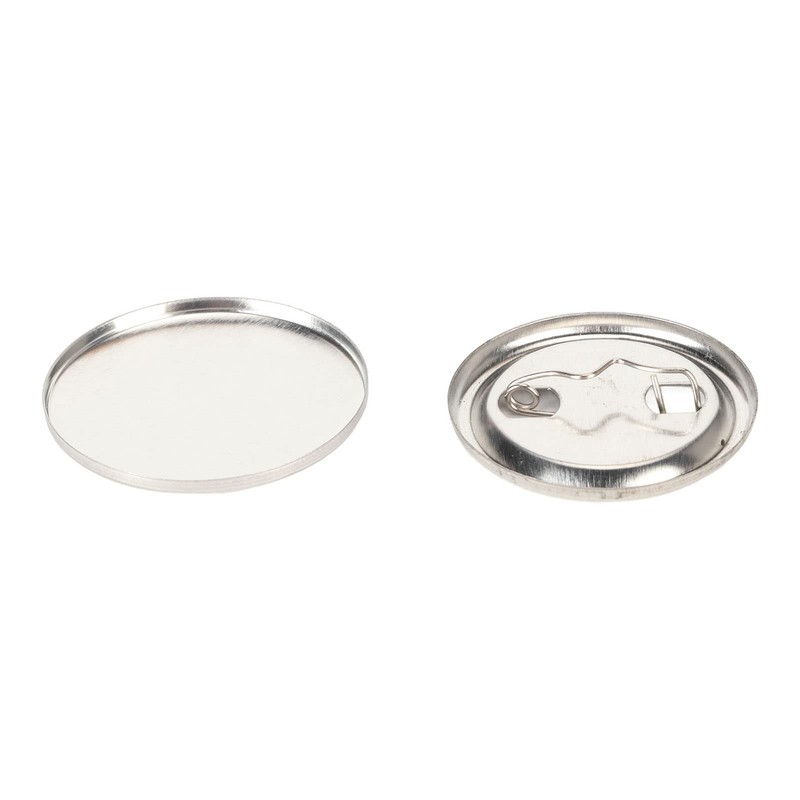 Set of 100 Blank Pin Back Buttons, 37 mm Round